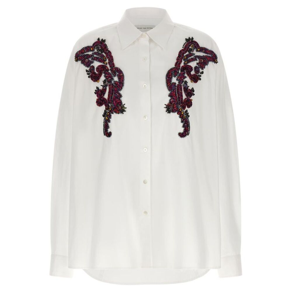 Dries Van Noten White Cotton Women's Blouse